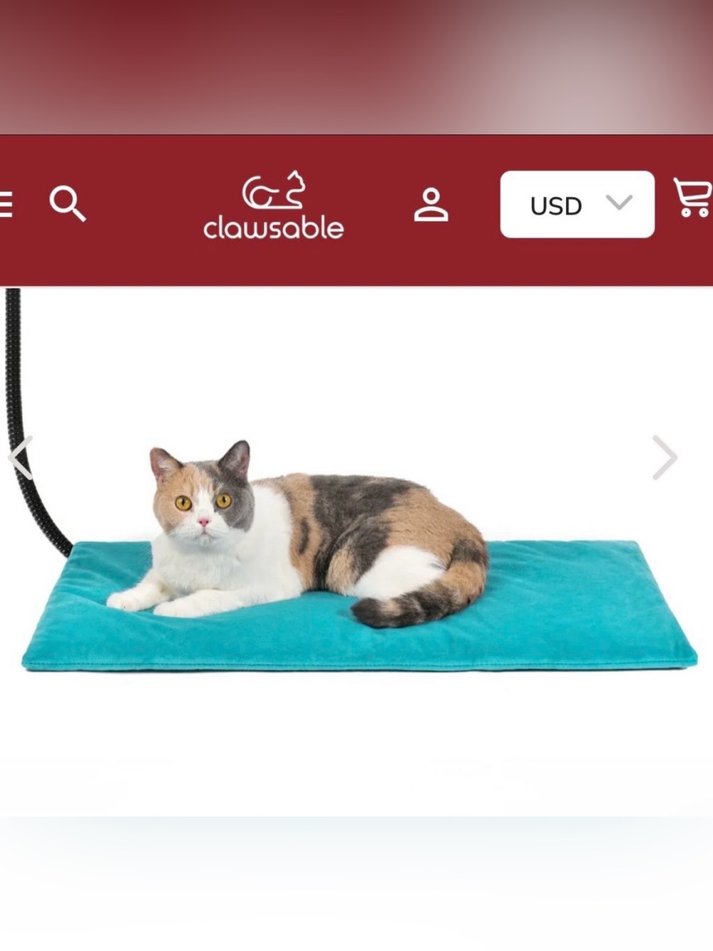 Clawsable• Indoor & Outdoor Pet Heating Pad 16x28 inch. Overheat Protection Chew